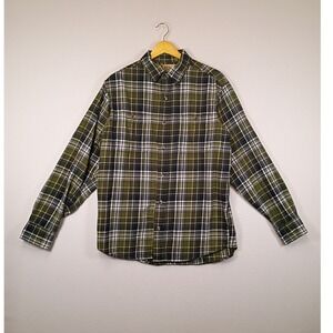 Outdoor Rugged‎ Red Head Brand Co. Mens Medium Green Plaid Cotton Flannel Shirt